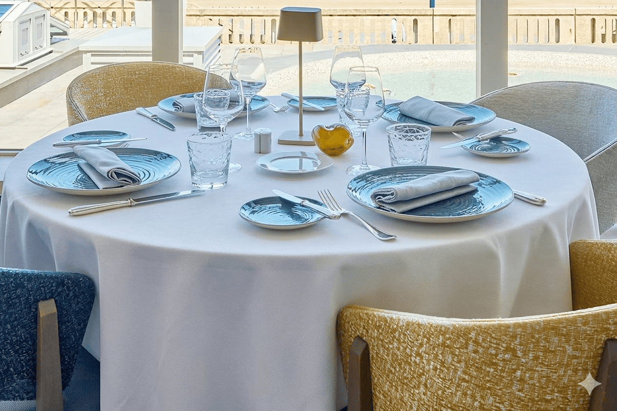 Nos services 7 Nappe de restaurant lavé par la Blanchisserie